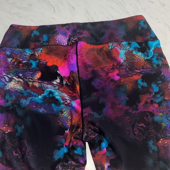 Torrid Blue stars Active Leggings 4 galaxy space pockets pants sport clouds - Picture 5 of 5